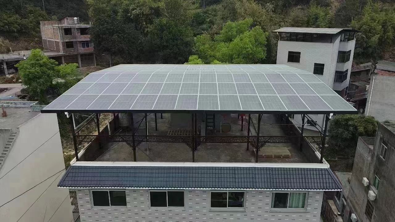 长兴15kw+10kwh自建别墅家庭光伏储能系统